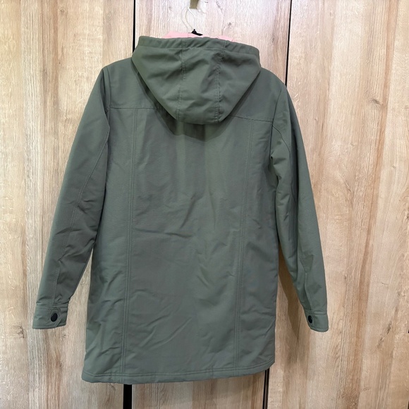 VANS Women’s Drill Chore Long Coat Corduroy Collar Hooded Jacket Size S MTE - Picture 12 of 16